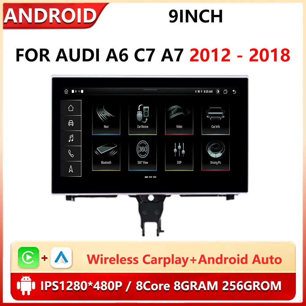 Android автомобильный радиоприемник видео мультимедийный плеер 4G WiFi CarPlay 9-дюймовый