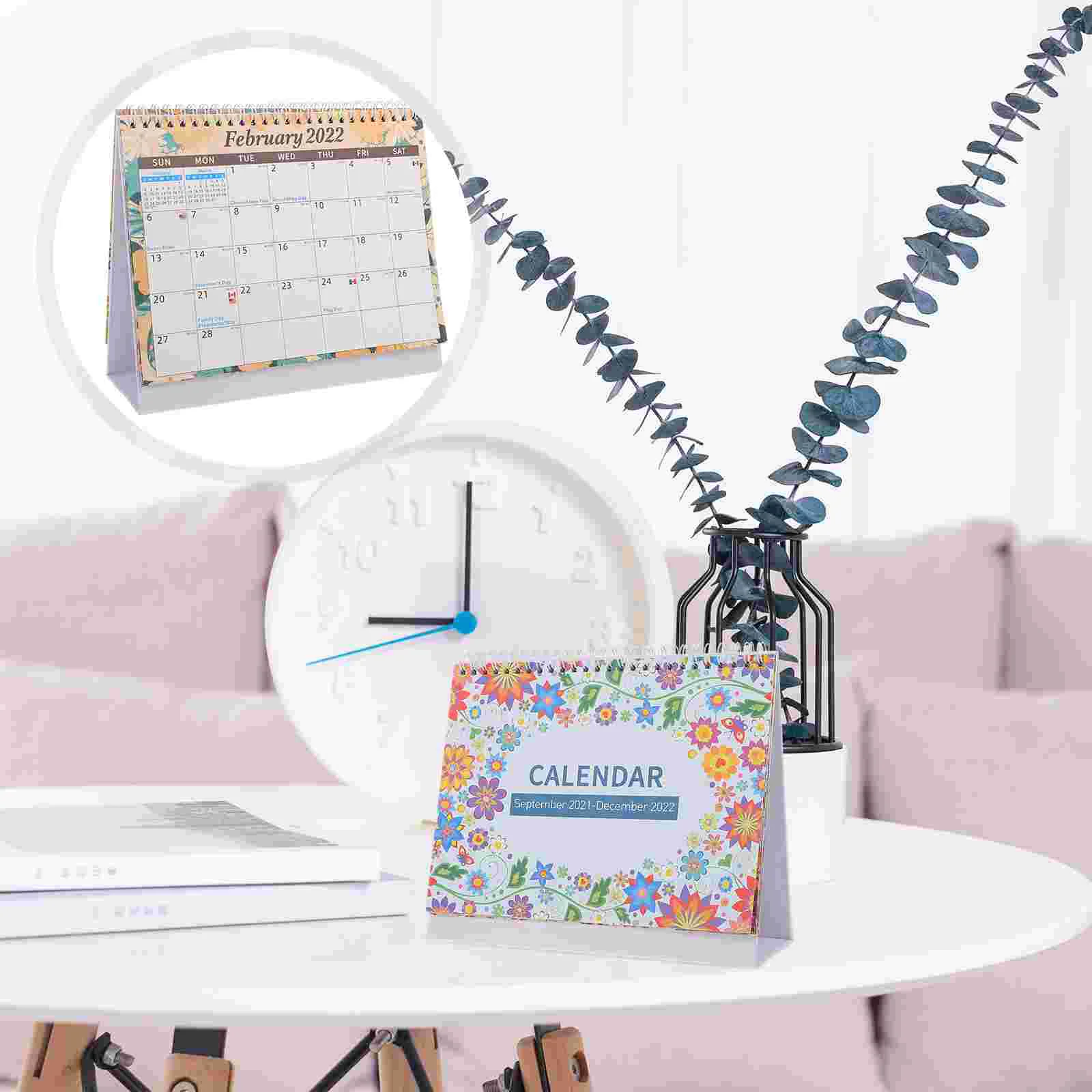 

1pc Desktop Paper Calendar 2021-2022 Countdown Tabletop Decorative Calendar