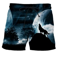 2022 summer mans beach shorts animal wolf 3d printed pants swim shorts harajuku shorts men starry sky gym surf board swimsuit