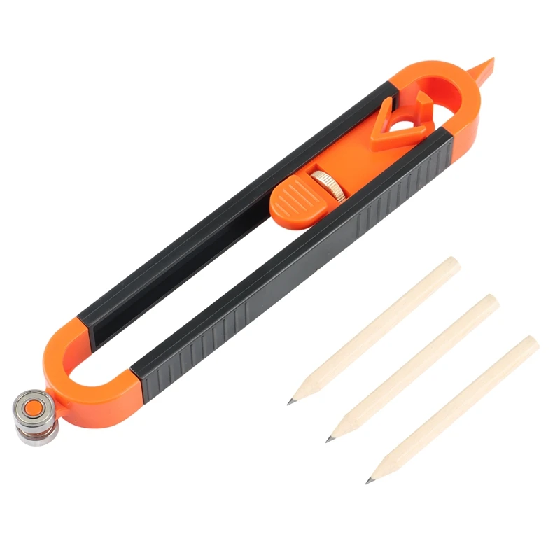 

Profile Scribing Ruler Contour Gauge Adjustable Locking Woodworking Measuring Gauge Measurement Tool With Pencil