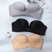 vkme womens strapless adjustable bra sexy invisible push up bra solid color seamless lingerie bralette underwear ab cup