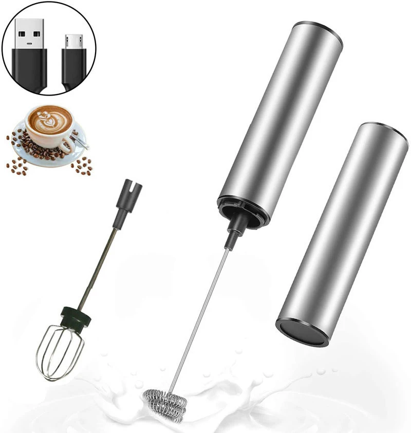 Электрический вспениватель молока кофе капучино из нержавеющей стали венчик