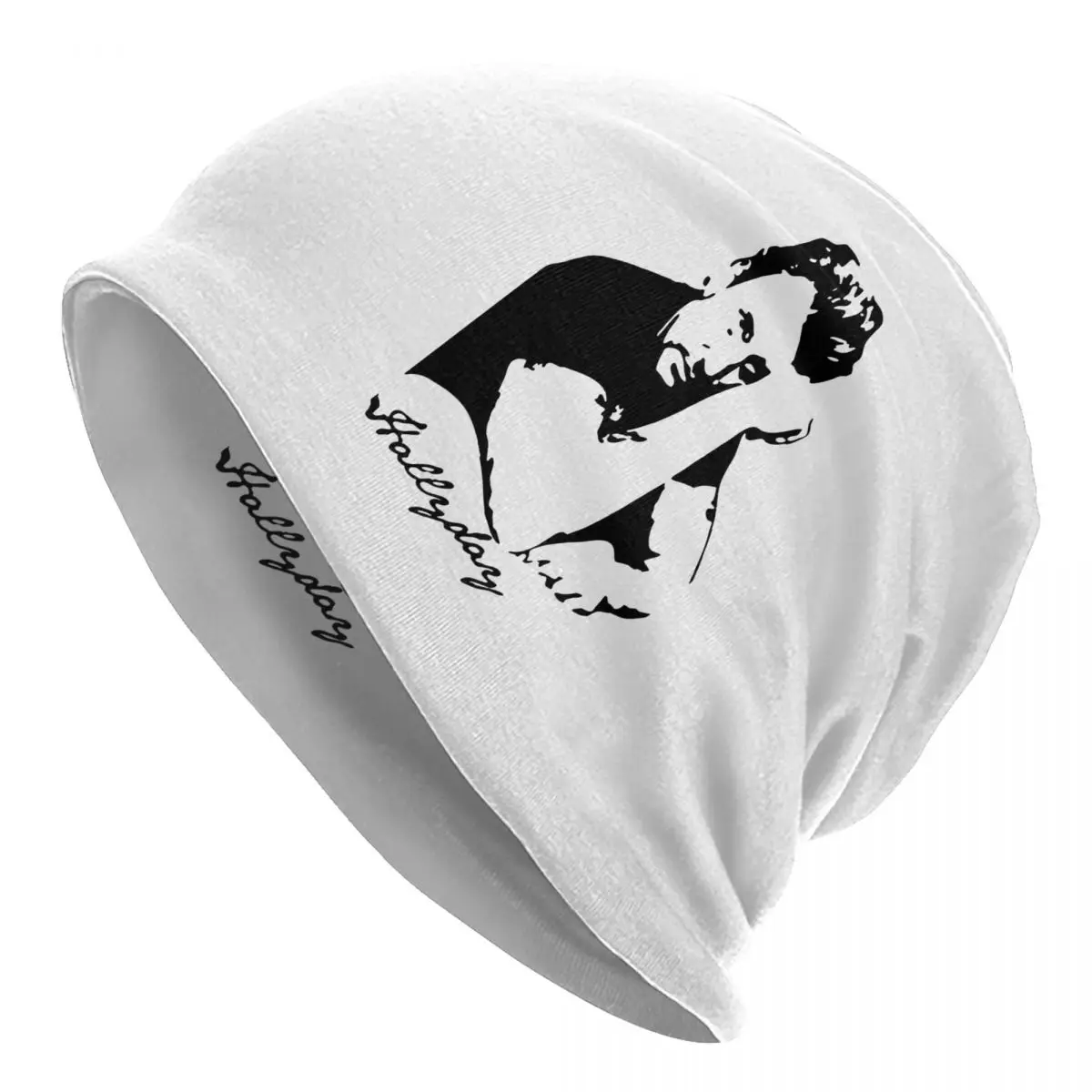 

Johnny Hallyday French Singer Bonnet Hats Casual Street Skullies Beanies Hats Music for Men Knitted Hat Spring Head Wrap Cap