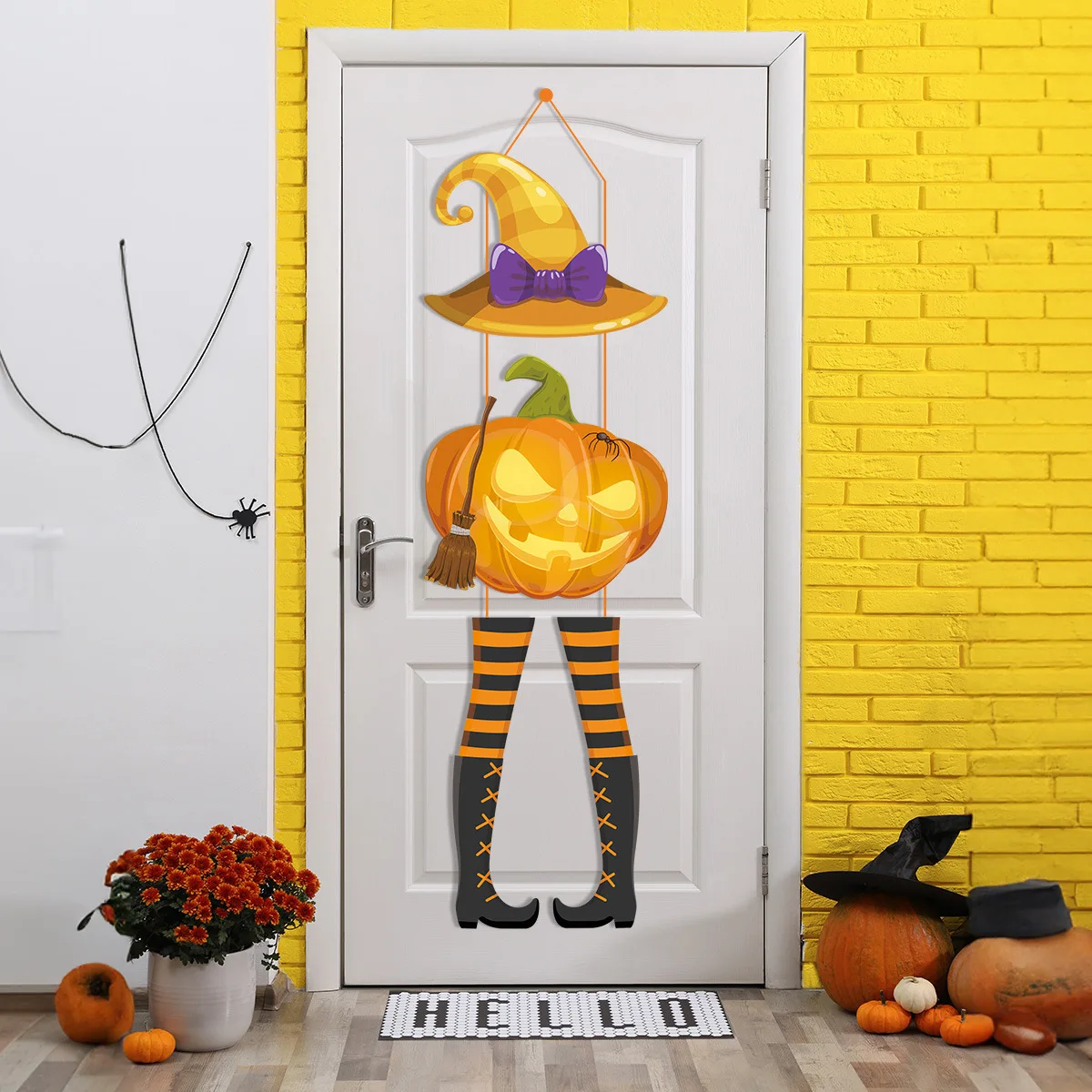 

Halloween Party Decoration Pumpkin Bat Door Hanging Halloween Ghost Festival Atmosphere Layout Pendants Kids Halloween Favors