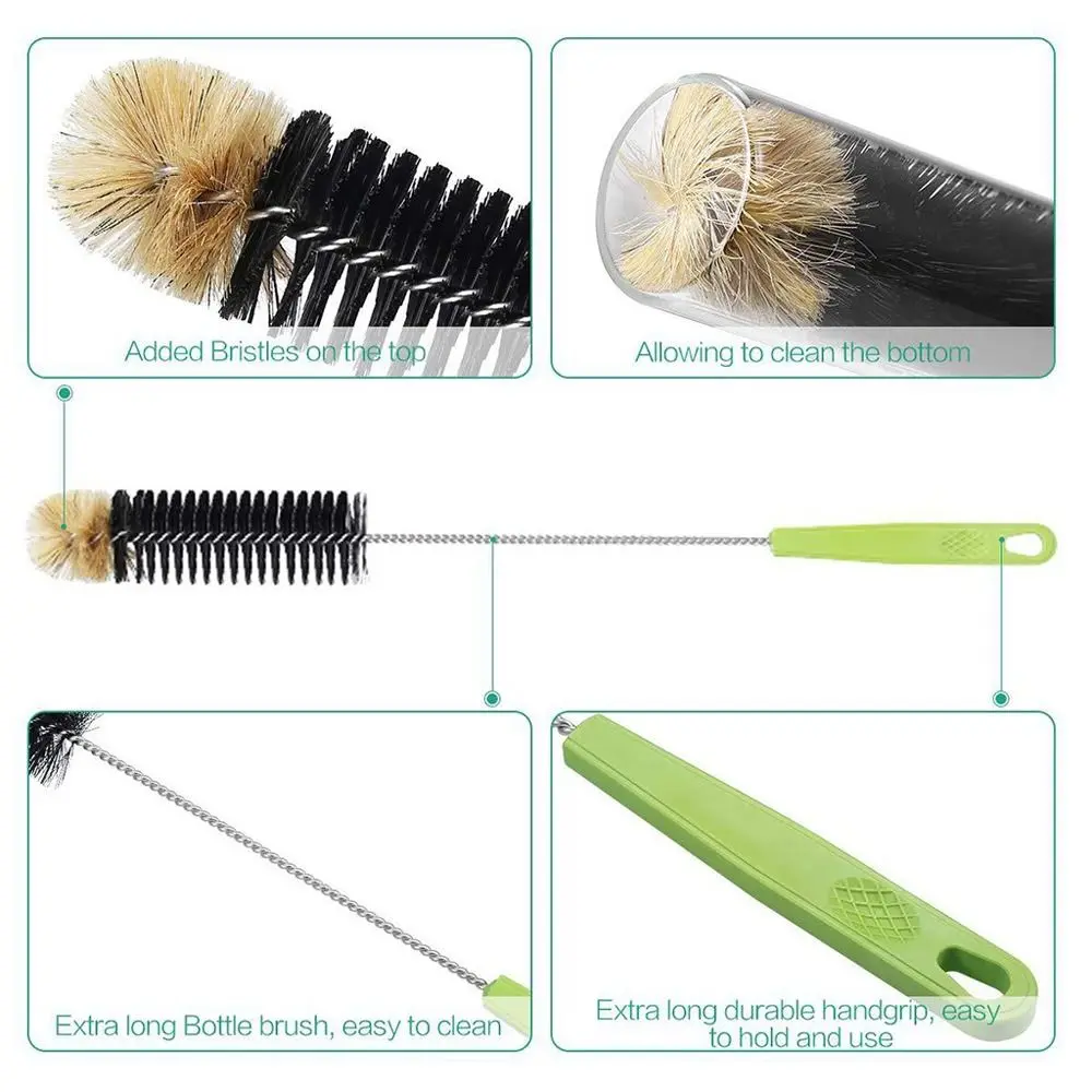 Plastic Cleaning Brush Long Handle Multi-function Food Grade Milk Bottle Brush Cleaning Tool Glass Cleaner Cup Scrubber