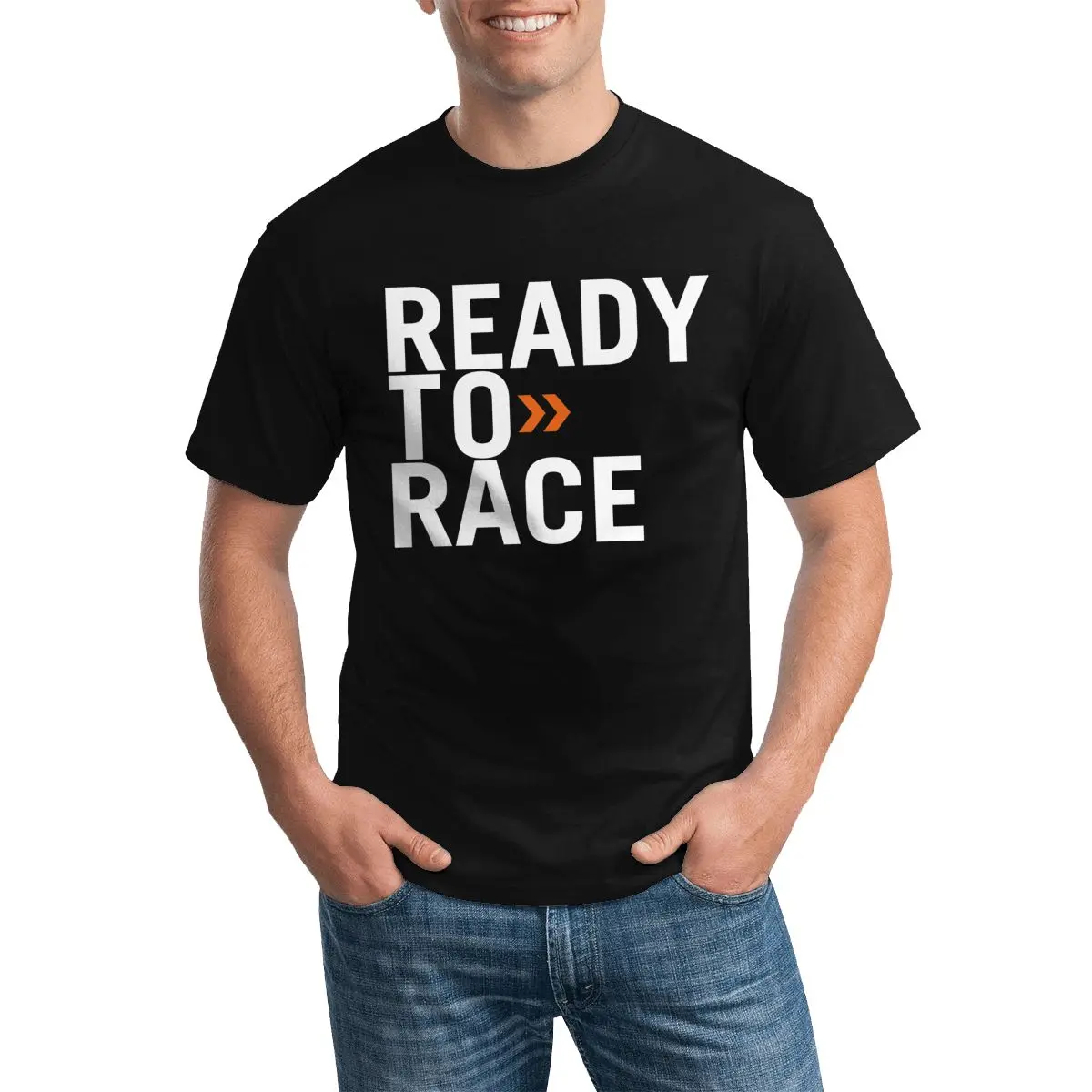 

Ready To Race T-Shirts Motocross Bike Motorcycle Harajuku Print T Shirts Short-Sleeve Awesome Premium Tshirt for Man