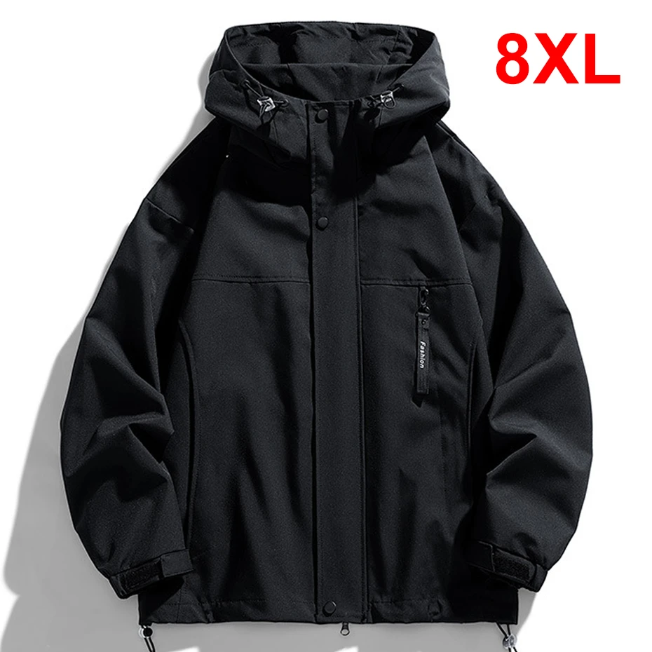 Зимняя мужская ветровка с капюшоном размеры до 8XL