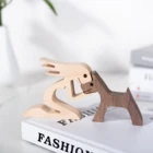 Деревянные искусственные скульптуры ручной работы, креативная фигурка, Ornement украшение для спальни, домашнего офиса, Декор, подарок, натуральный