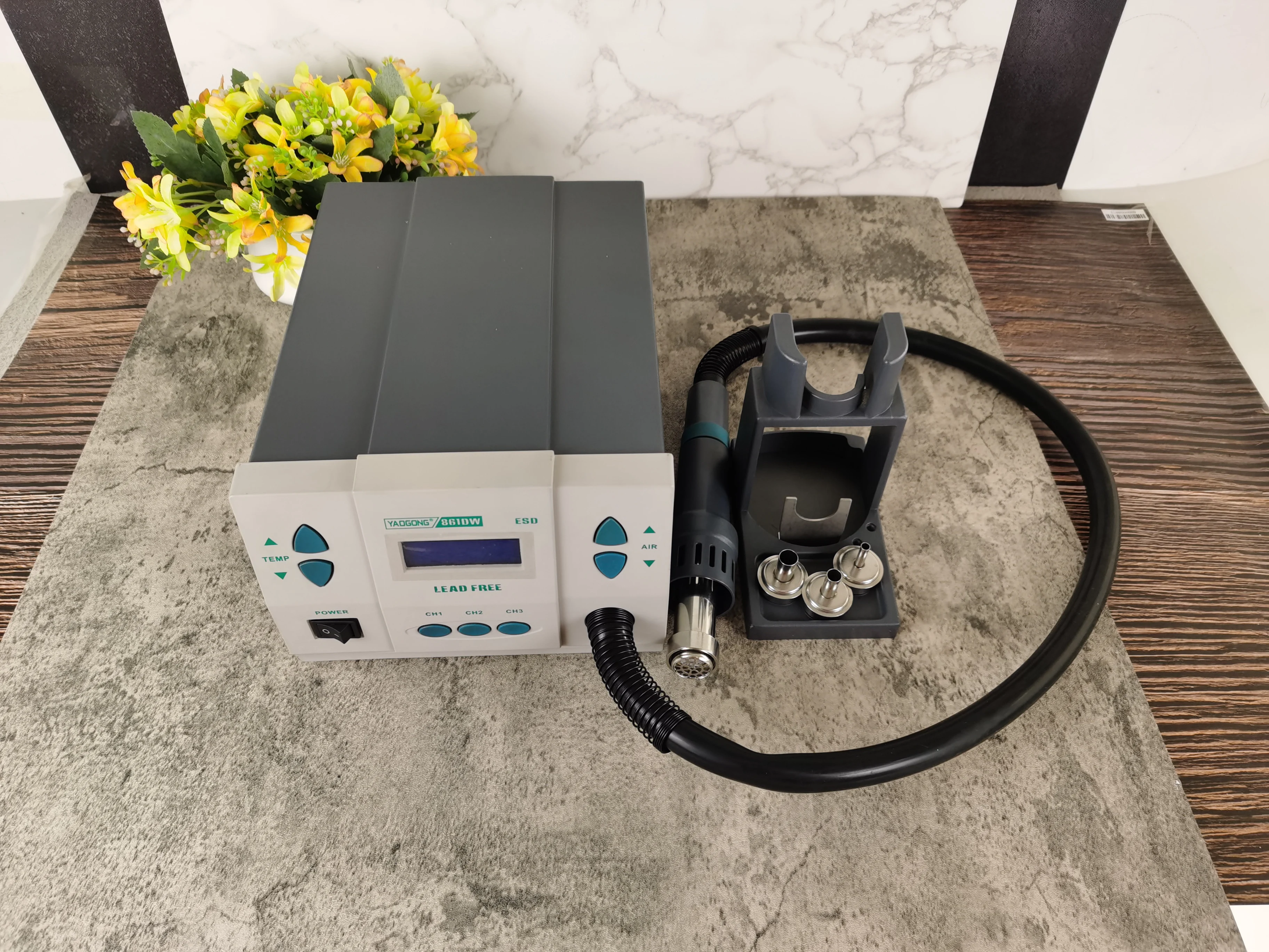 Тепловая пушка YAOGONG 861DW 1000 Вт 220 В бессвинцовая паяльная станция горячего воздуха