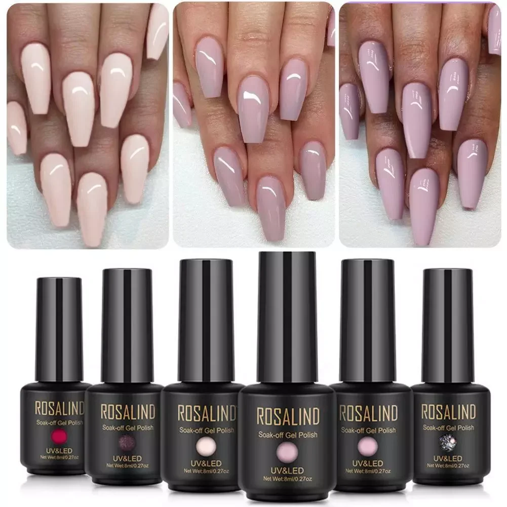 

NEW2023 6Pcs/Box 8ml Quick Dry Nail Polish Stimulation Various Colors Semi Permanent Nails Gels Kit Varnish Lacquer for Manicur