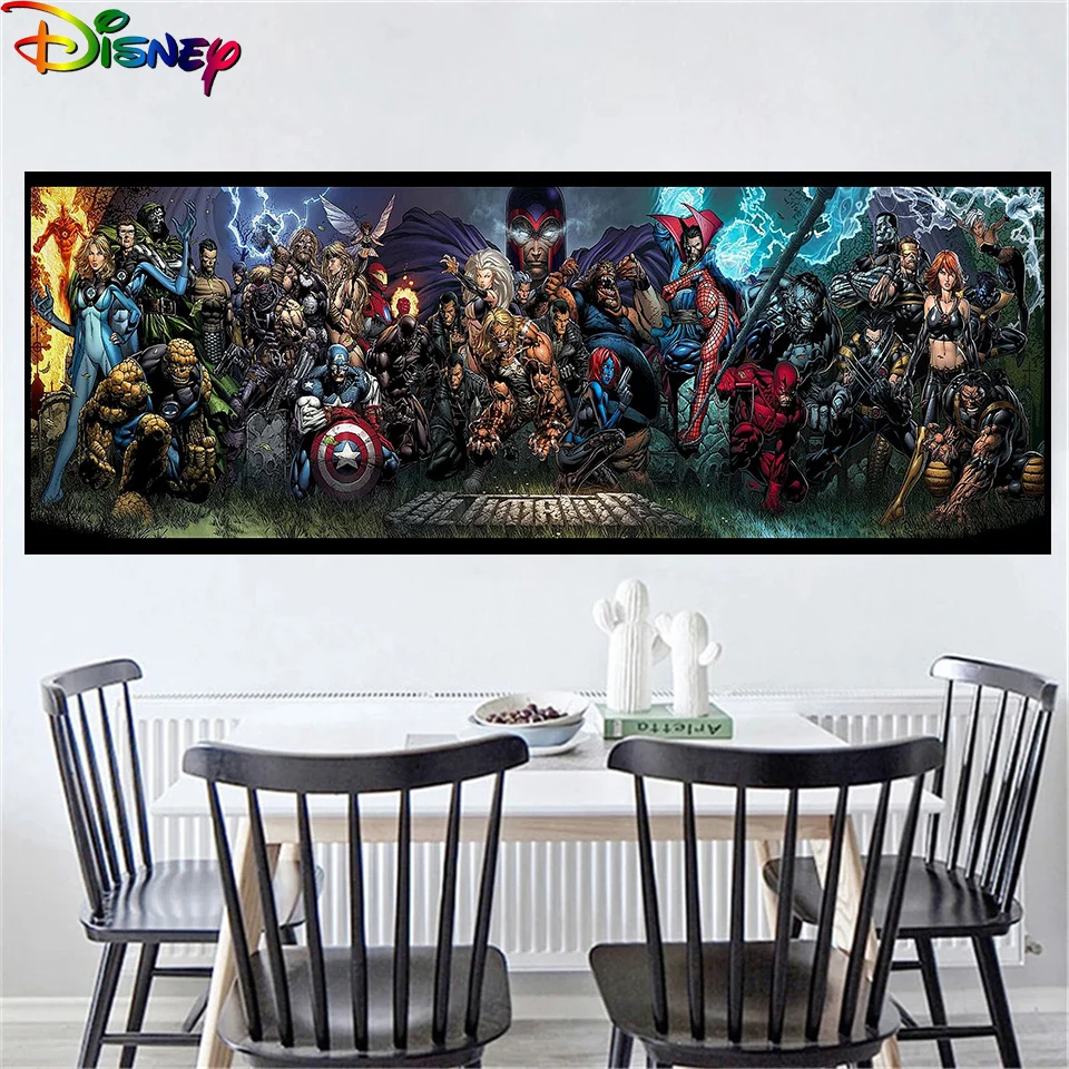 

Disney Diamond Painting Marvel Comics Superhero Hero Warrior Cross Stitch Diamond Mosaic Embroidery Full Set Home Decor Handmade