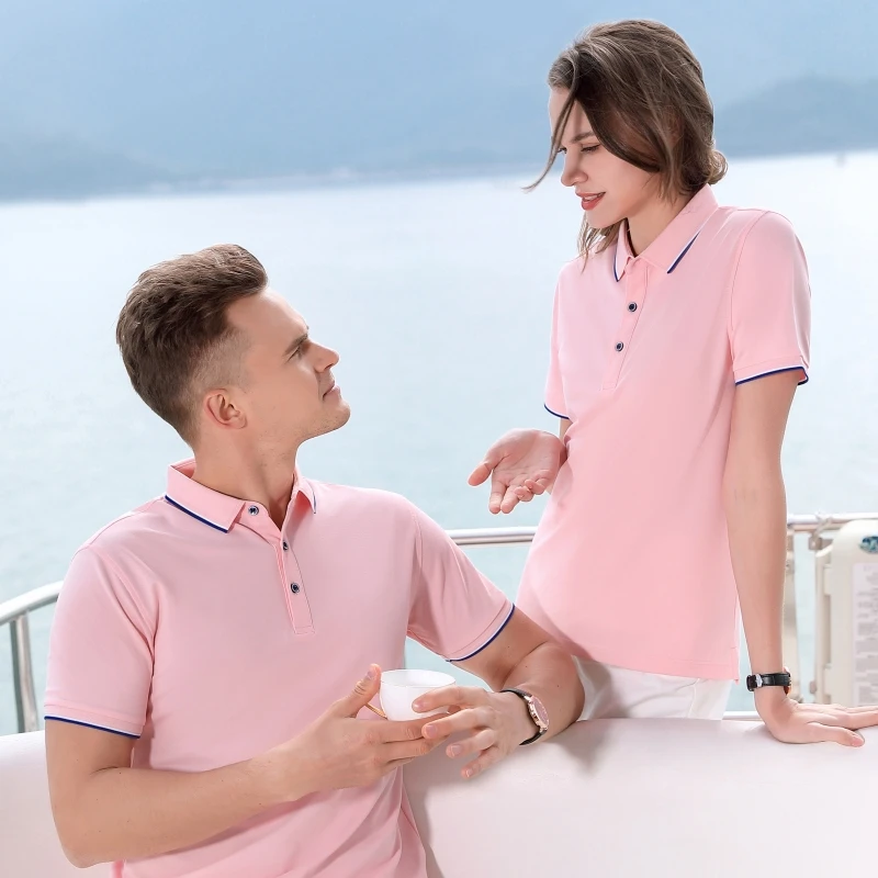 

Summer Quick-Drying Trend Solid Color Men's and Women's Polo Shirts Custom Company Group Logo/Print