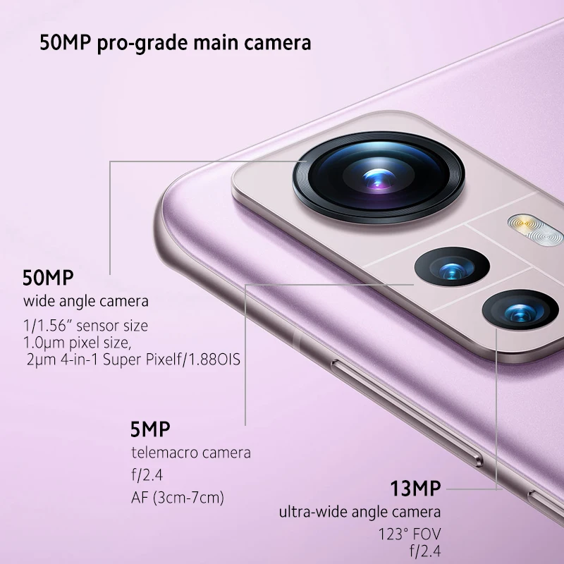 Global Version Xiaomi 12 Smartphone 128GB/ 256GB NFC Snapdragon 8 Gen 1 Octa Core 120Hz 67W 50MP Camera WIFI 6