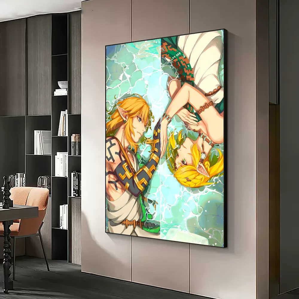 Legend Video Game Zeldas DIY Sticky Poster Whitepaper Prints Posters Artwork Vintage Decorative Painting