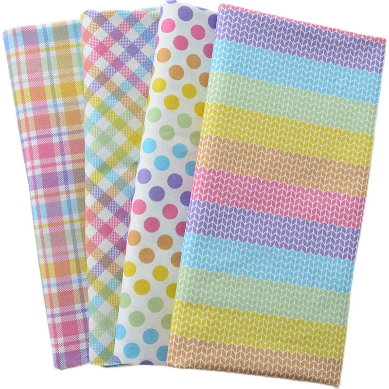 

100x110cm Cotton Fabric Digital Printing Colorful Dots Sewing Fabric Making Clothes Skirt Pants Children's Handmade DIY Fabric