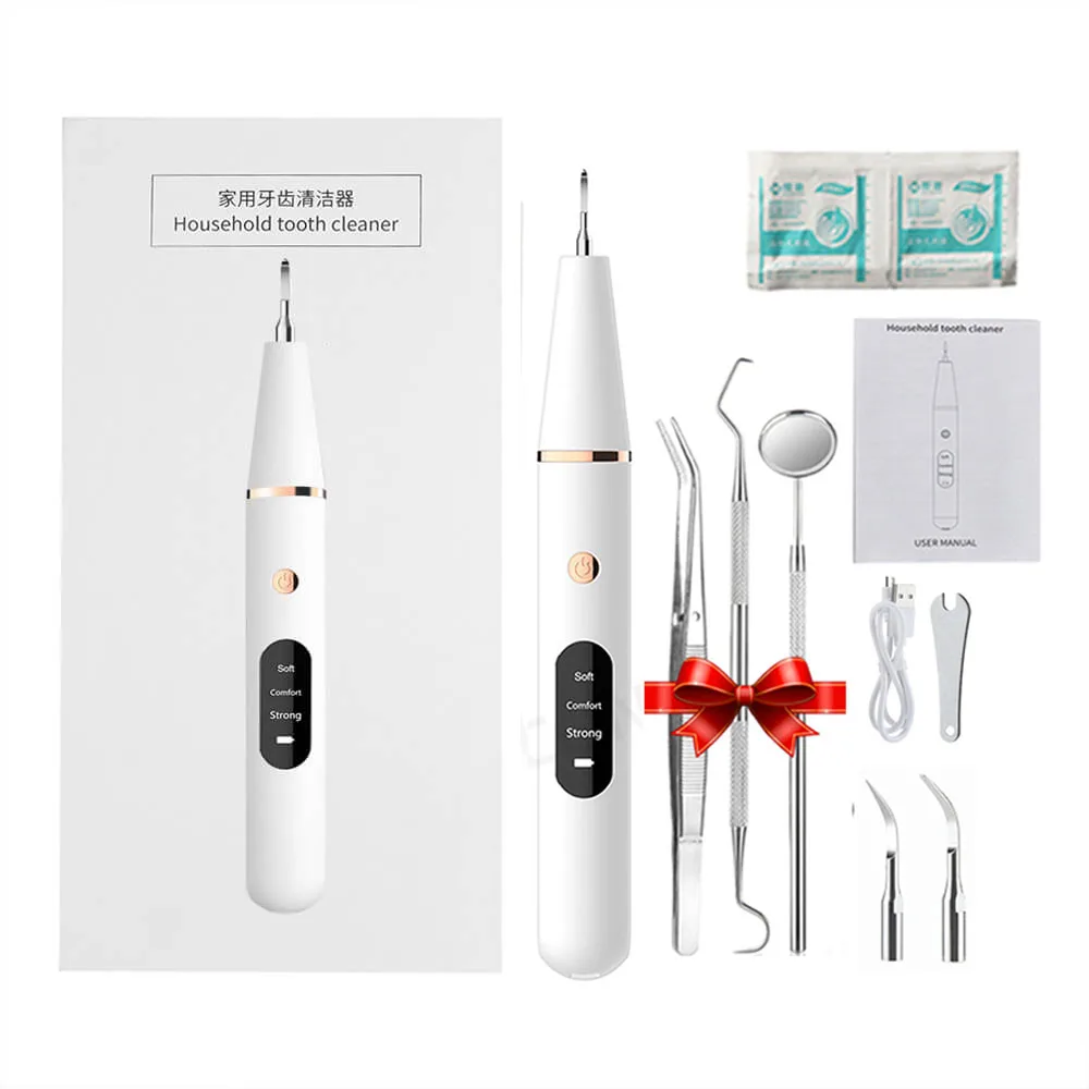 Ultrasonic Dental Scaler Tartar Stain Teeth Whitening Calculus Remover Electric Sonic Tooth Plaque Cleaner Dental Stone Removal