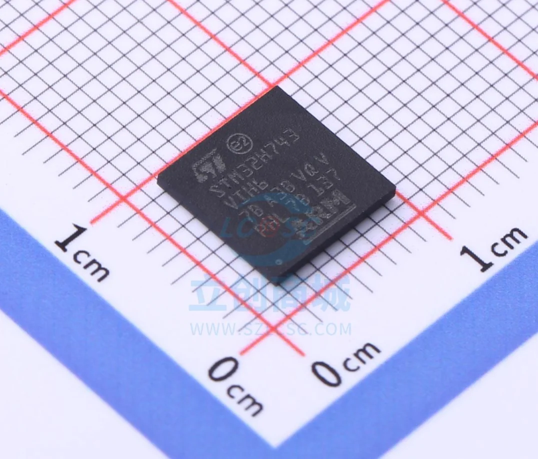 

STM32H743VIH6 Package TFBGA-100 32-bit Arm Cortex-M7 480MHz Mcu Up To 2MB of Flash, Up To 1MB of RAM, 46com and Analog Interface