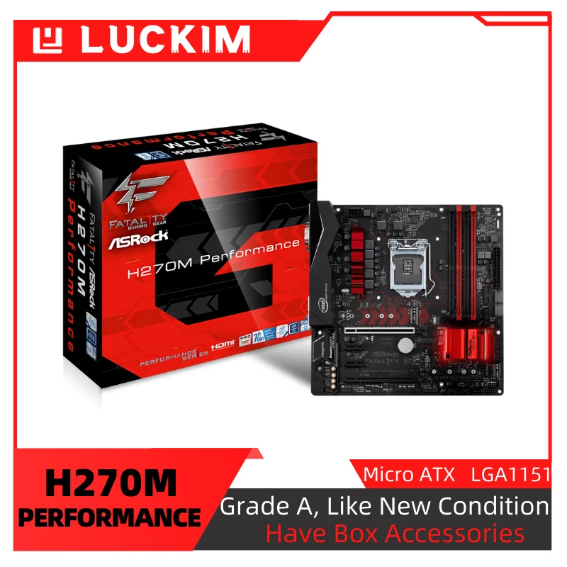 

Refurbished H270M PERFORMANCE Motherboard DDR4 Socket 1151 Supports Core i7 / i5 / i3 / Pentium Processors
