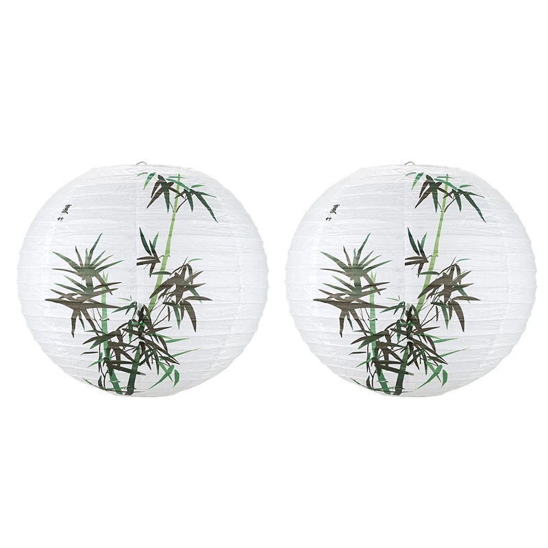 

2 шт., 35 см, лампа, тень, бумажные фонарики, украшение, бамбук