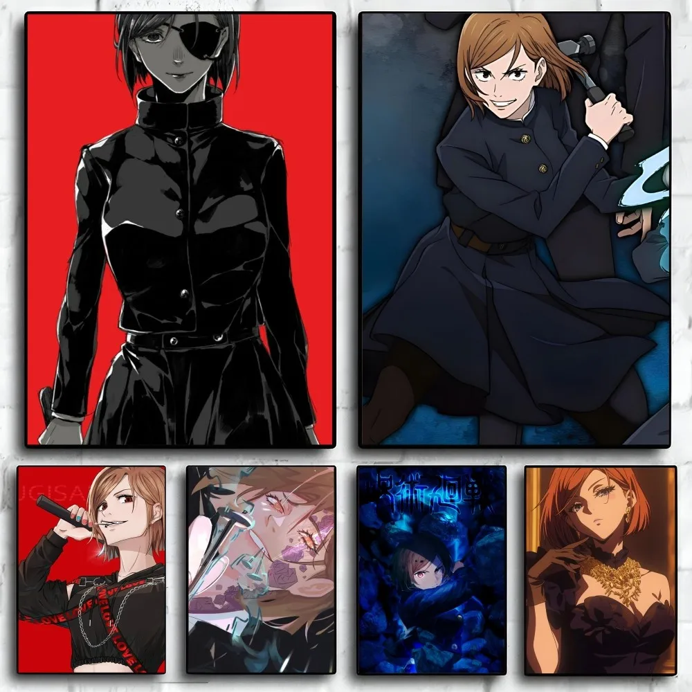 Плакат из аниме джуджутсу кугисаки нобара постер с бумажным принтом для дома