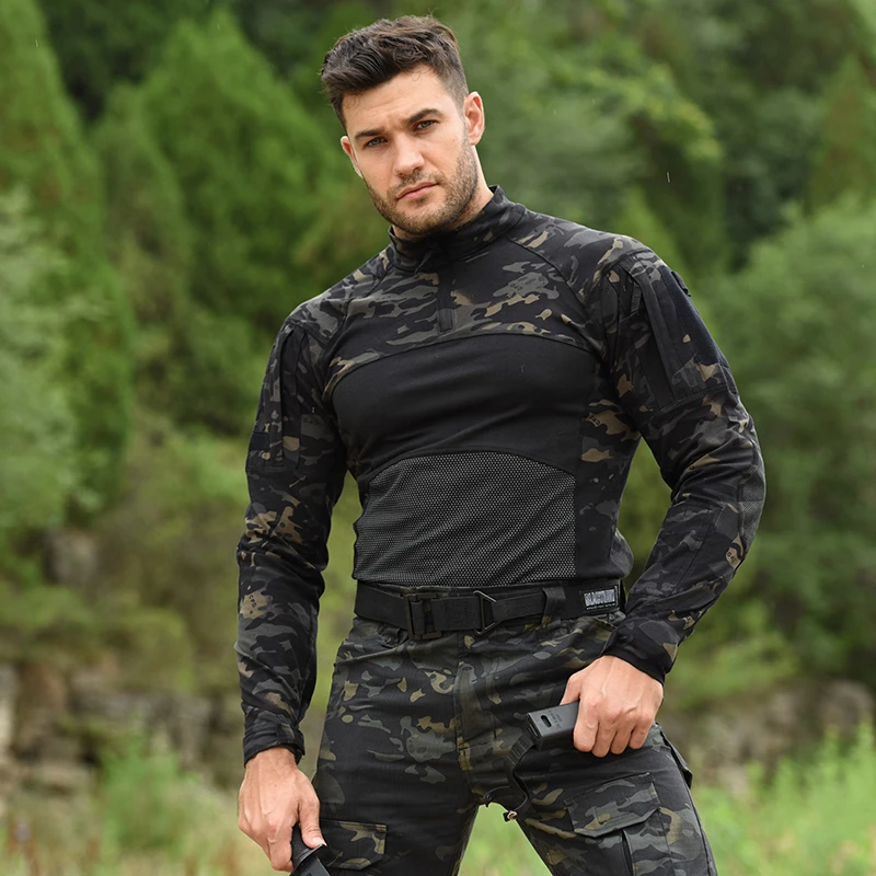 Мужская тактическая рубашка HAN WILD воздухопроницаемая армейская футболка в стиле