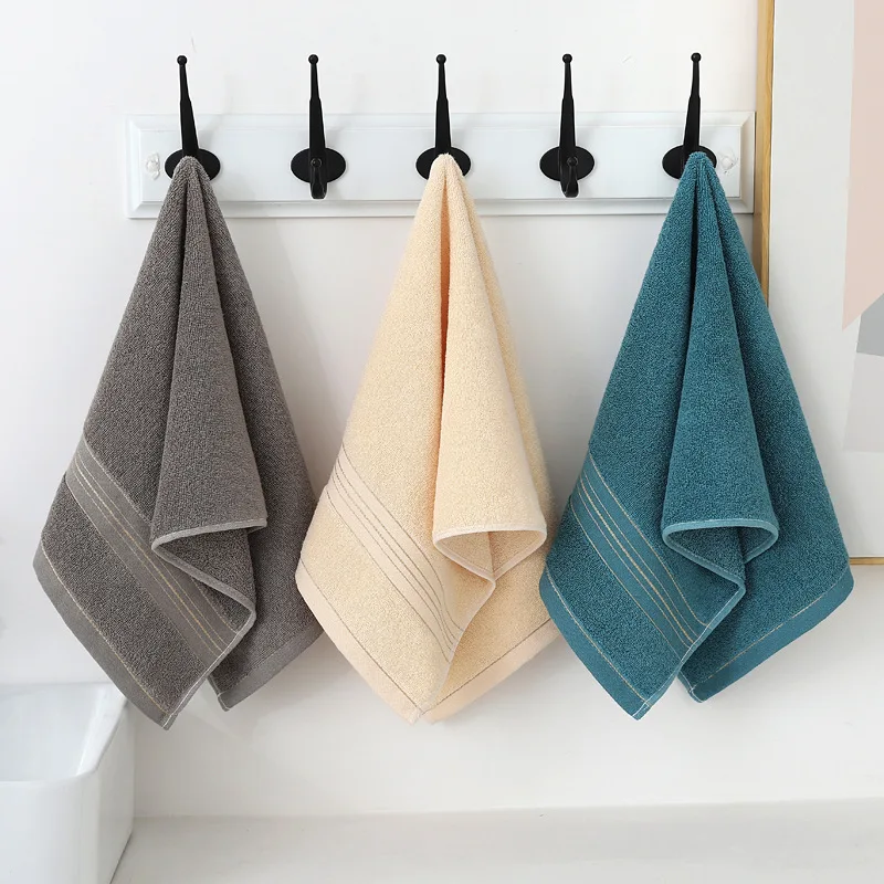 

Pure Cotton Towel Solid Color Thick Absorbent Adult Household 4-Pcs Set Face Towel Soft Long Pile Cotton