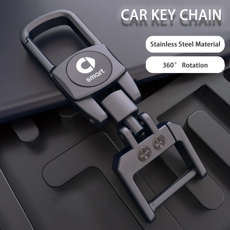 

Car Keychain DIY Pendant Key Chain Car Keyring For Smart 450 451 Fortwo Car Accessories Exterior Styling Products Logo 2023 2022