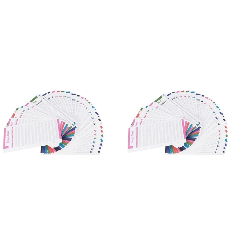 

120 Pcs A6 Expense Tracker Budget Paper With Subscription Hole Fit Cash Envelopes For Budgeting Wallet Budget Planner