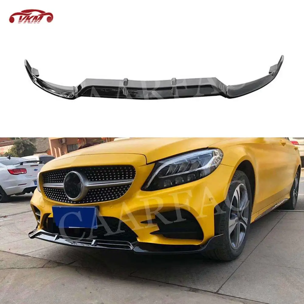 

Car Front Bumper Lip Spoiler Splitters Protector Covers for Mercedes Benz C Class W205 C200 C250 C43 AMG Sport 2019 Carbon Fiber