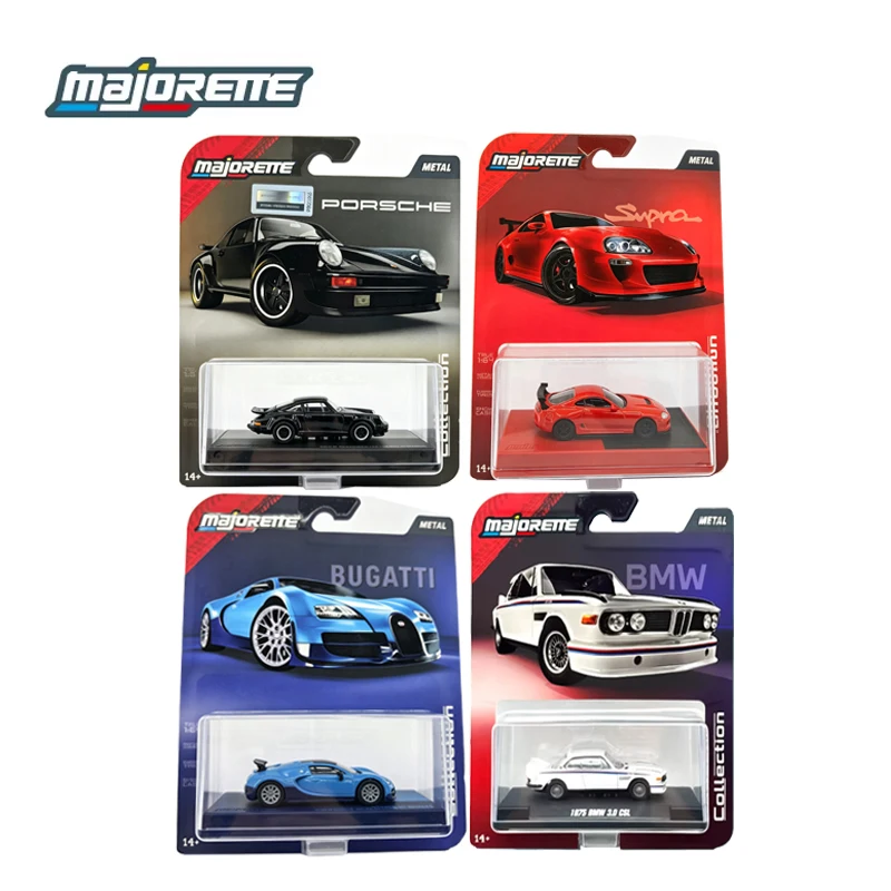 Фото Коллекционные модели автомобилей Majorette Diecast 1:64: BMW 3.0 CSL, Toyota, Bugatti, Porsche 1/64 — высокоточная детализация №2