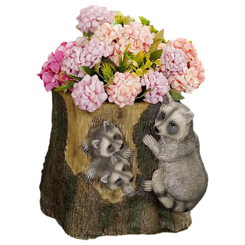

Succulent Pots Cartoon Raccoon Flower Plant Pot Succulent Planter With Drainage Hole Flower Pots For Flower Cactus Mini
