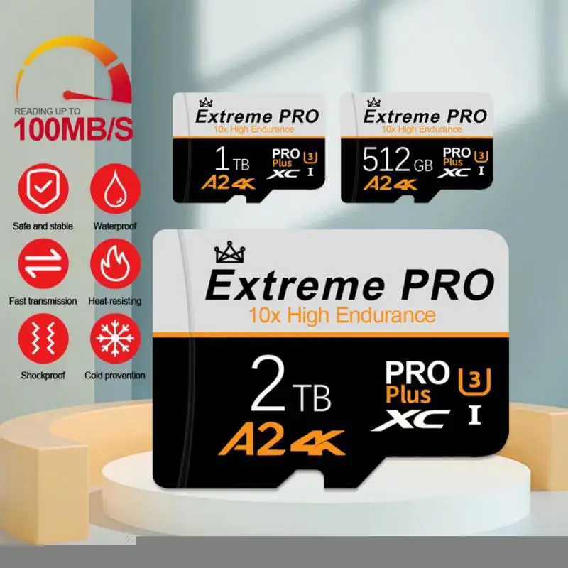 

U3 4K SD Memory Card 2TB High Speed Micro TF SD Card 1TB 128GB 512GB Cartao De Memoria For Redmi Note 11 Gopro 11 Nintendo64