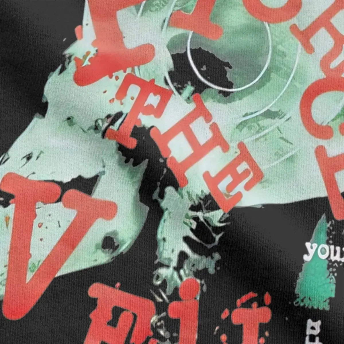 Мужская футболка с коротким рукавом круглым вырезом и принтом черепа из