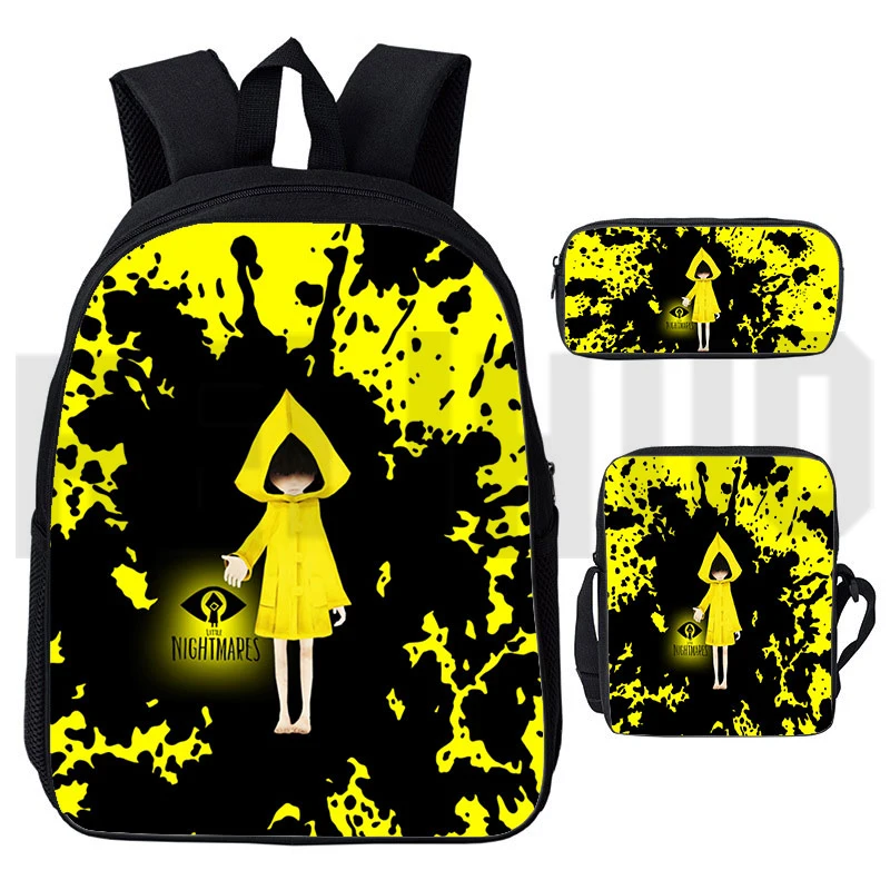 

3D Print Cartoon Bag Schoolbags Daily Pack Little Nightmares 2 Backpack Men Women Anime Harajuku Teenager Laptop Book Bag