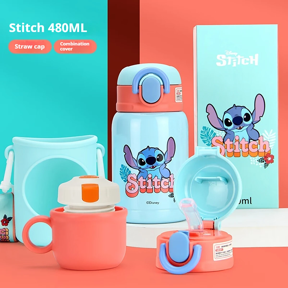 Бутылка Для Воды Disney Из Нержавеющей Стали Емкостью 480 Мл С Вакуумной Изоляцией И