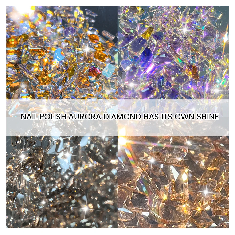 1 пакет смешанной формы кристалл AB Аврора стразы для дизайна ногтей аксессуары