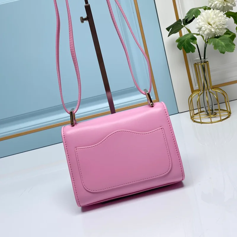 2023 New Women's Bag Fashion Zero Wallet Solid Cowhide Simple Crossbody Bag Handbag Mini Square Bag Casual Women's Shoulder Bag