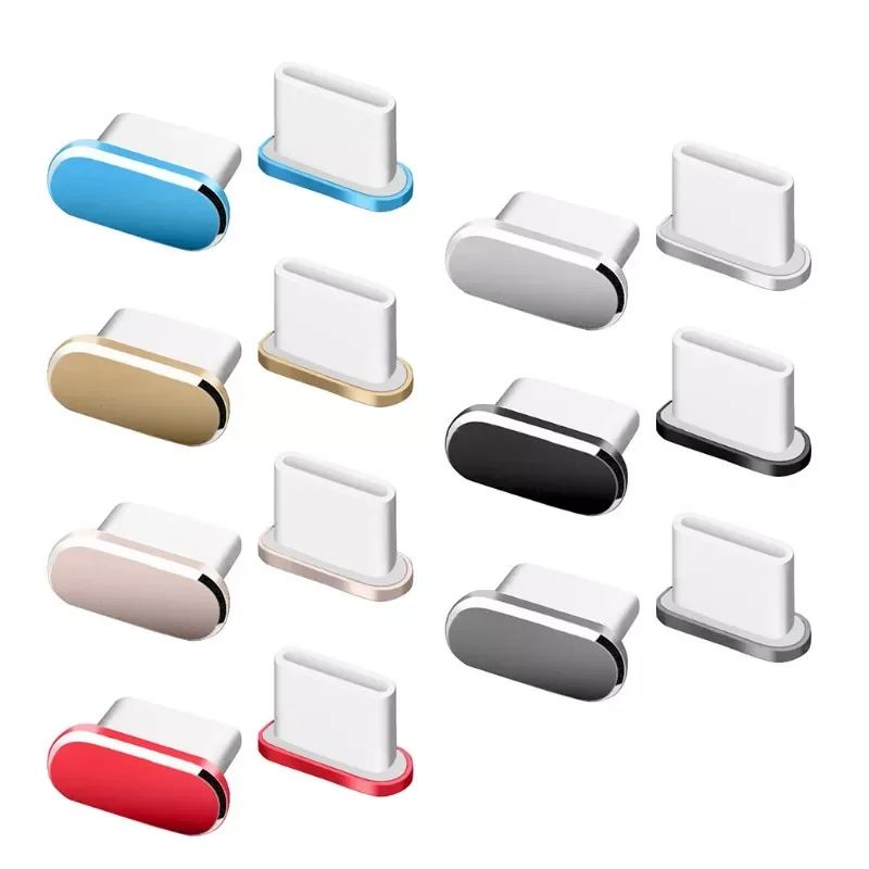 

Headphone Jack Dustproof Accessories Charging Ports Protector Type-C Anti Dust Plug Portable Metal Dust Stopper X6HB