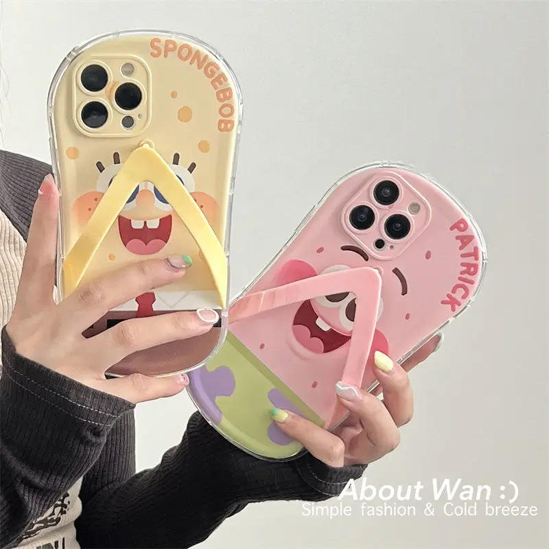 

Fancysponge шлепанцы для Iphone 13 12 11 Pro X Xr Xs Max милый мультяшный силиконовый креативный чехол для телефона с аниме Рождественский подарок для девоче...