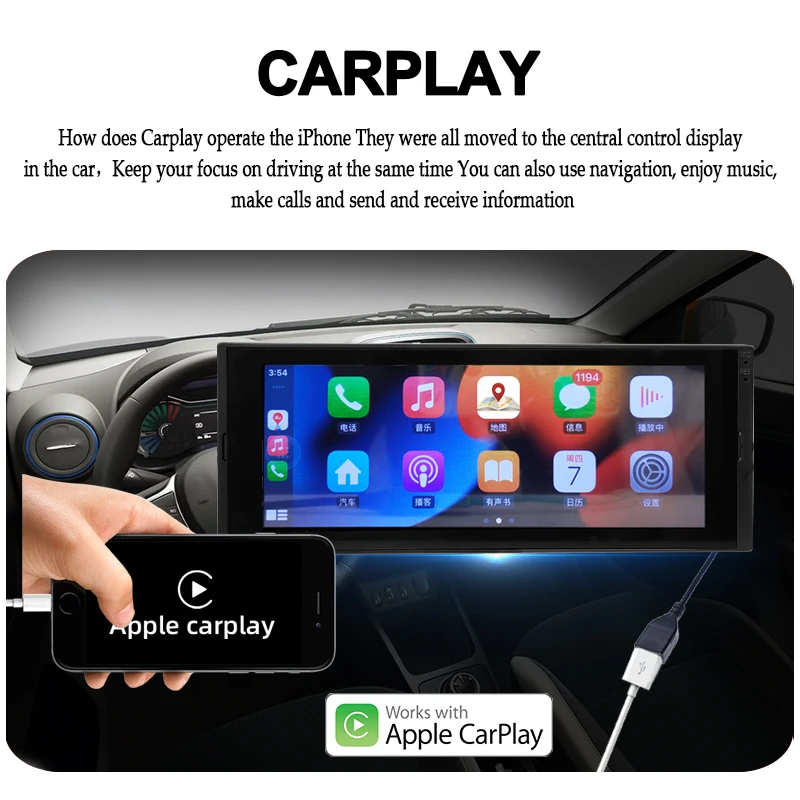 Автомагнитола 1 Din мультимедийный mp5-плеер Bluetooth Android IPS сенсорный экран Гб + 16 ГБ 6 9