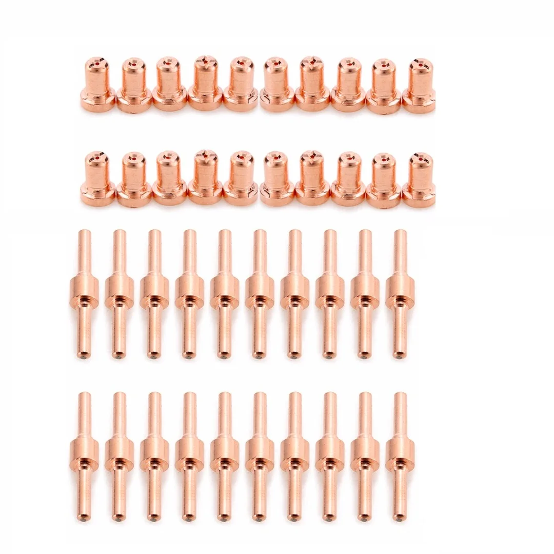 

40 PCS PT31 Plasma Torch Tip Electrode Nozzle Extended Plasma Cutter Consumables Cutter Tip Electrodes Nozzles Kit