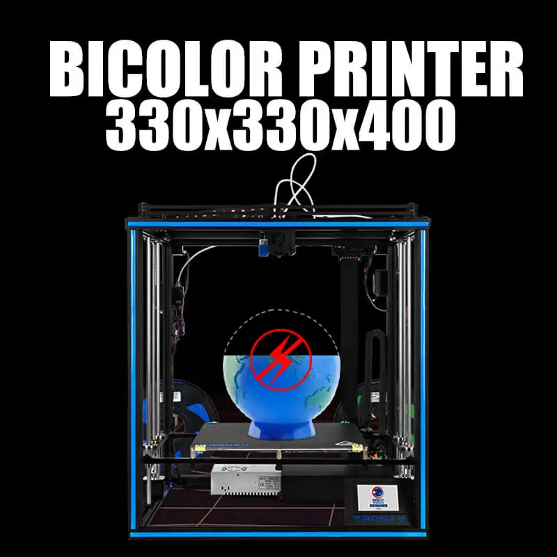 

Tronxy 3D Printer X5SA-2E Bicolor 2 in 1 out Dual Extruder DIY Print Kits Auto Leveling Printing Imprimante 3D Printer Hotend