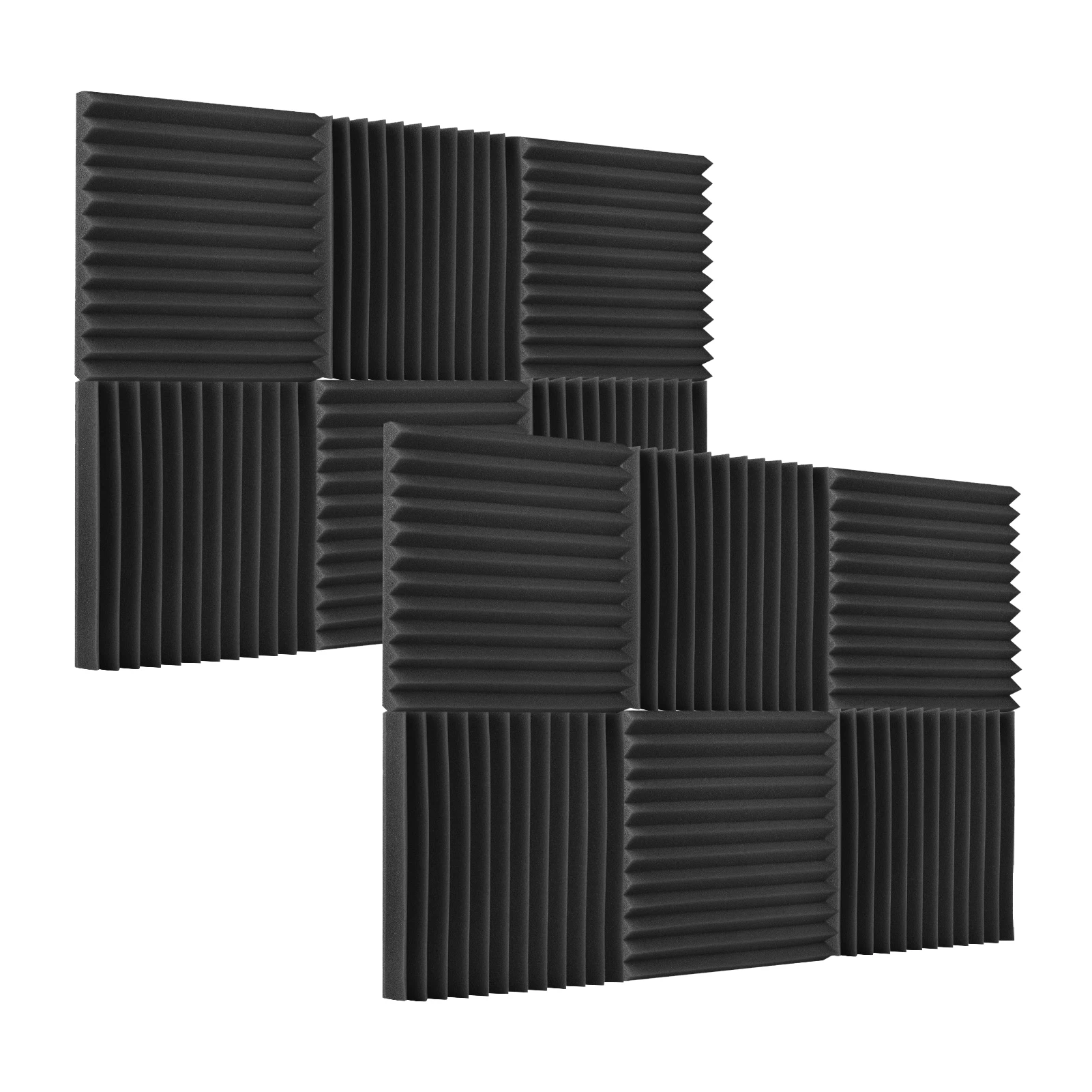 

12 Packs High-density Studio Acoustic Foams Sound Absorption Proofing Panels Wedge Tiles Isolation Treatment 12*10*1in (Type 3)