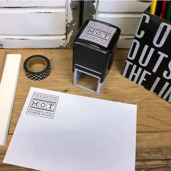 

Personalized Trodat Self Inking Rubber Stamp - the Thompson