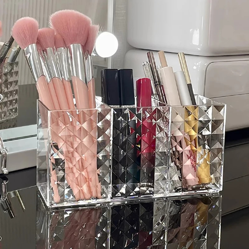 Прозрачная женская акриловая коробка для хранения кистей макияжа Женский