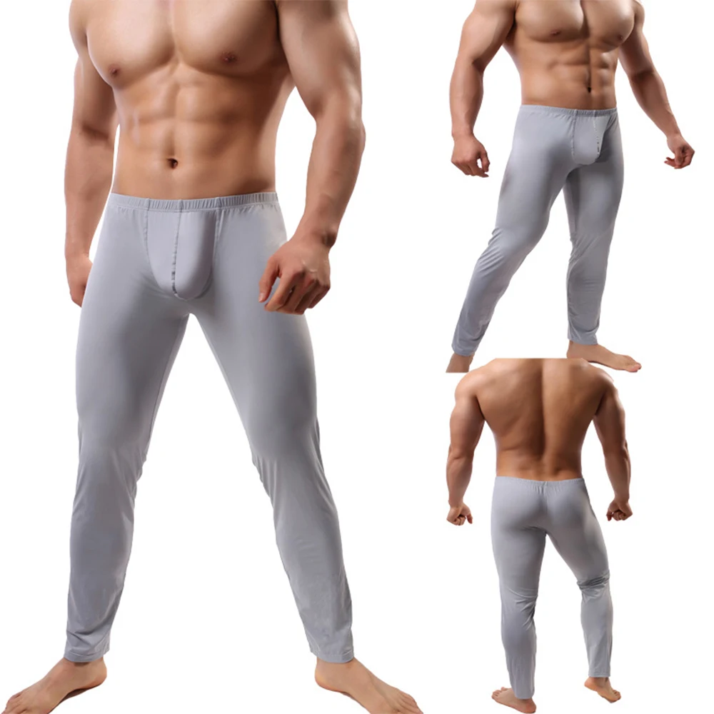 

Men's Thin Ice Silk Leggings Underwear Running Compression Sport Suits Basketball Tights Clothes Gym Fitness Jogging Sportswear