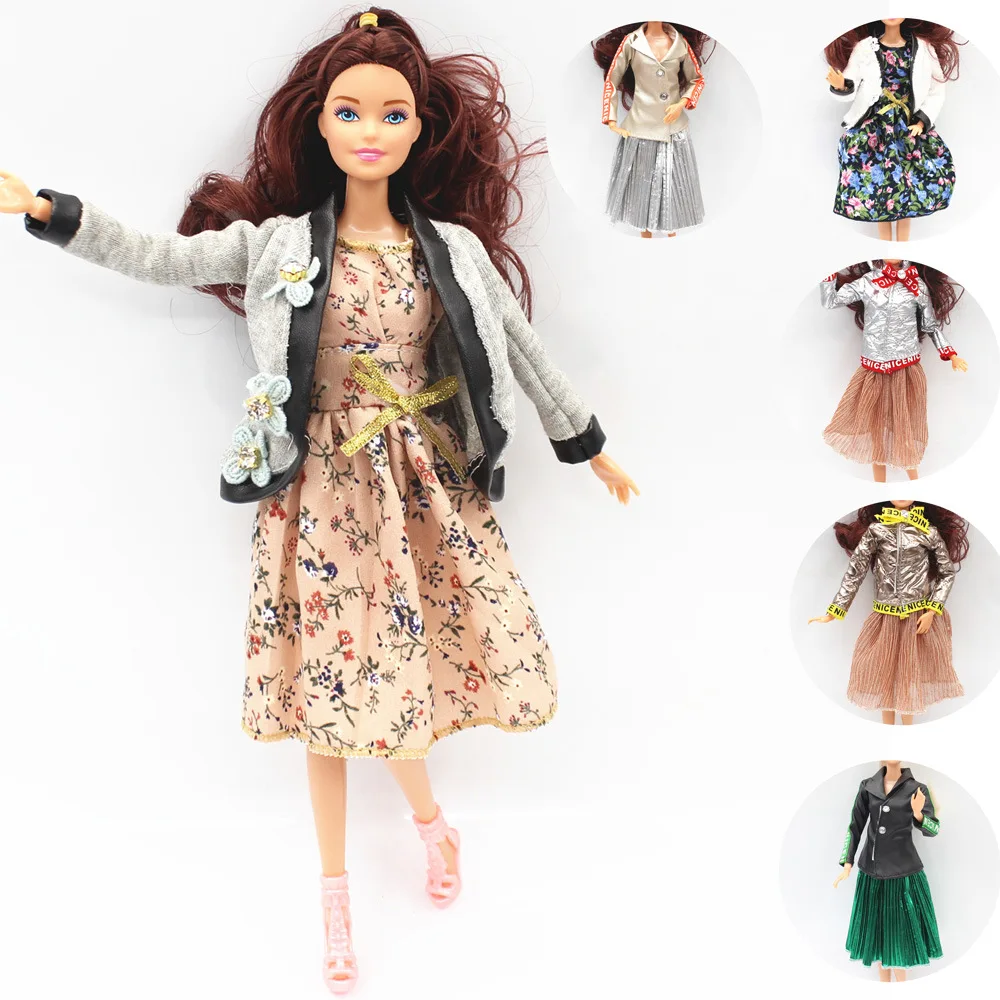 

Fashion BJD Doll Clothes Dress Tops Floral Skirt Accessories 1/6