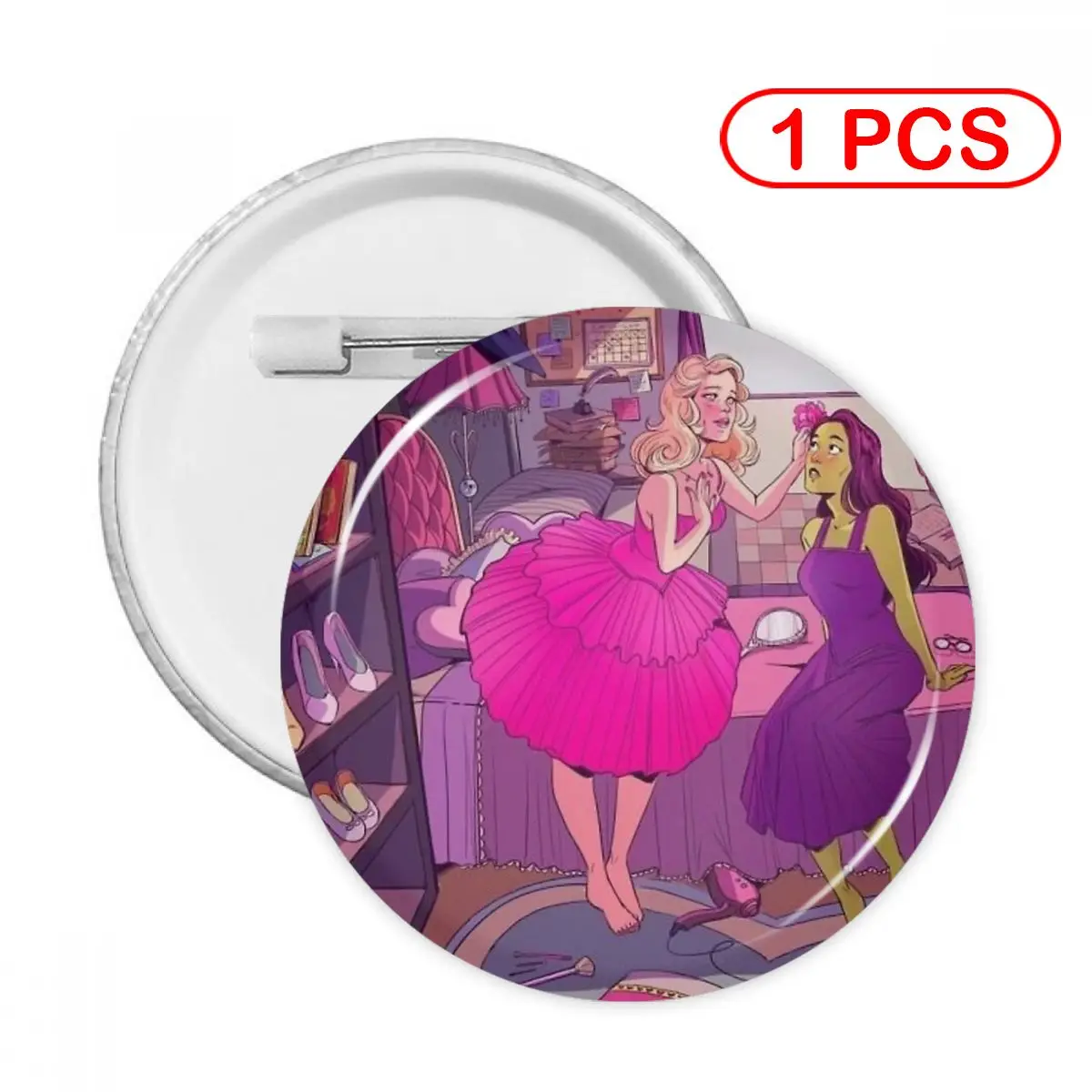 

Креативная Брошь-булавка в форме сердца, украшение для ювелирных изделий, Металлическая Булавка, значок для девочек, детская брошь, пуговиц...