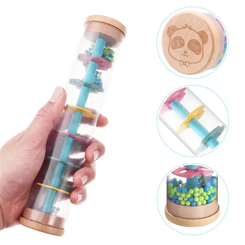 

1pc Hourglass Rain Rainmaker Rain Stick Musical Toy Raindrop Sound For Kids Baby Educational Nstrument Fun Gift