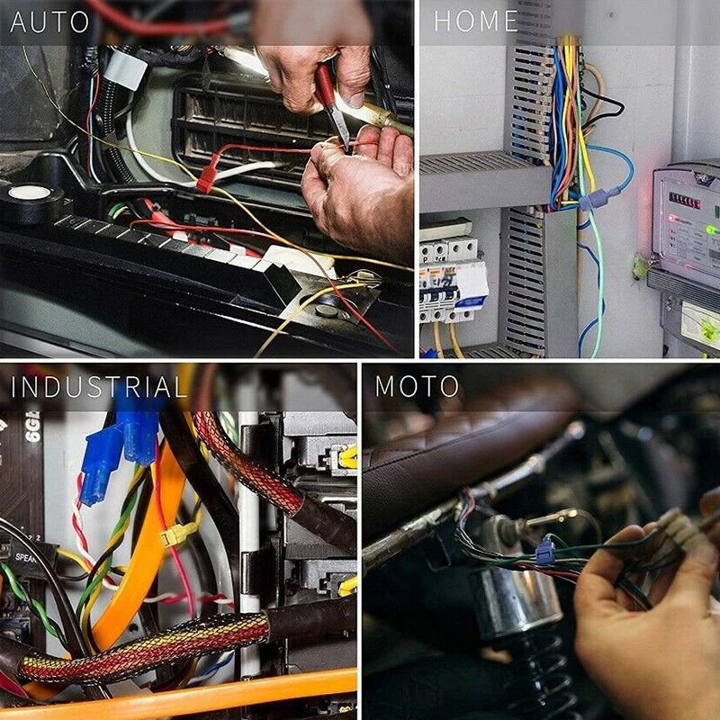 

60 шт., Т-метчики для быстрого сращивания проводов, 22-10 AWG